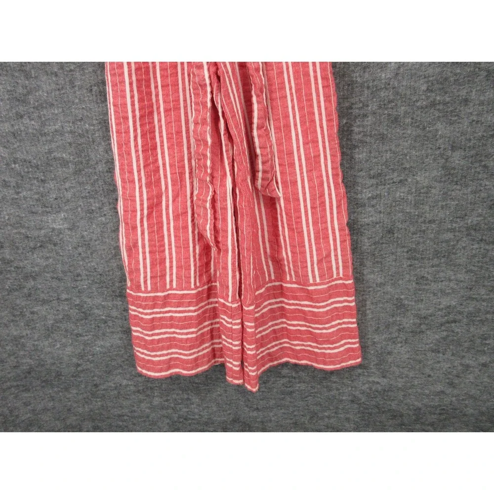 Anthropologie Ett:twa Jumpsuit Womens XS Red Striped Belted Wide Leg One Piece